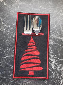 Preview: ITH - Stickdatei Bestecktasche Tannenbaum2